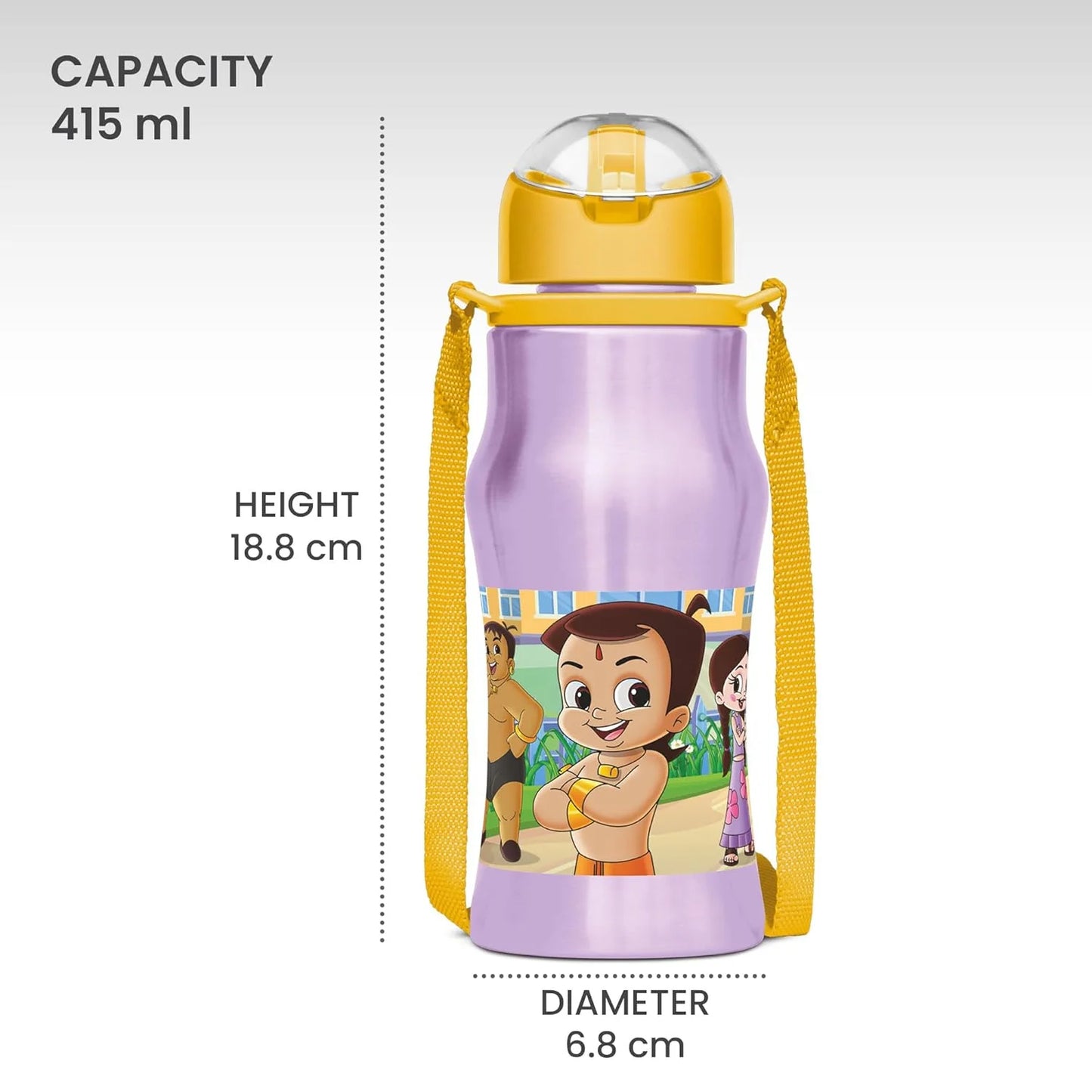 Milton Sipmate Stainless Steel Sipper Bottle Purple 415ML
