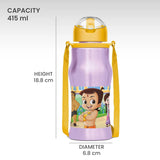 Milton Sipmate Stainless Steel Sipper Bottle Purple 415ML