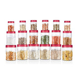 Milton Vitro Pet Airtight Jar Red Wine 18pcs set 230/600/1200ML