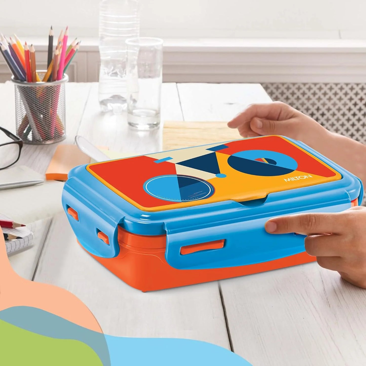 Milton Flavour Inner Stainless Steel Tiffin Box Orange