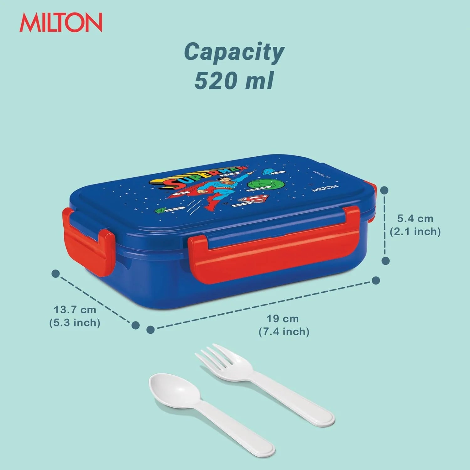 Milton Candy Plastic Tiffin Blue 520ML