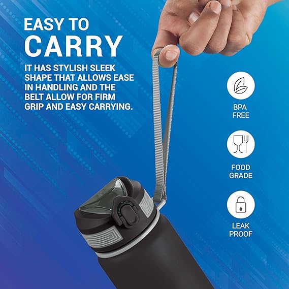 Milton Gen'Z Sipper Water Bottle Black 1000ML