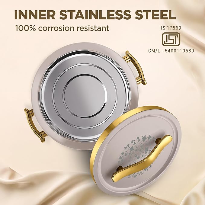 Milton Insignia Casserole Beige Jr Set of 3 - 400 ML/ 750 ML/ 1250 ML