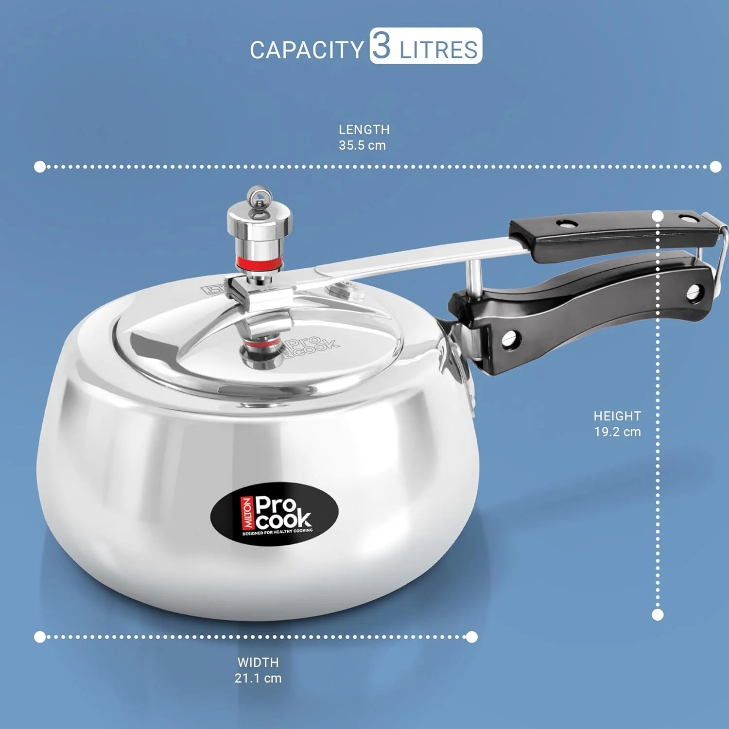 Milton Curve Aluminium Pressure Cooker Inner Lid