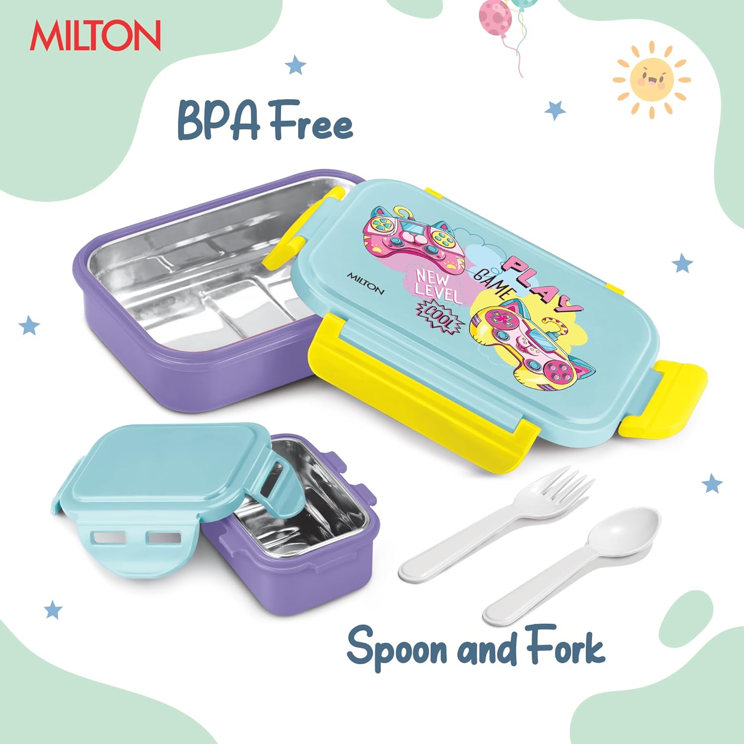 Milton Candy Steel Tiffin Purple 520ML