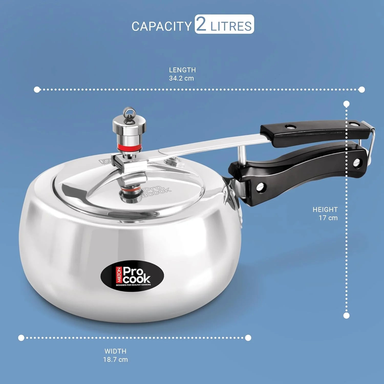 Milton Curve Aluminium Pressure Cooker Inner Lid