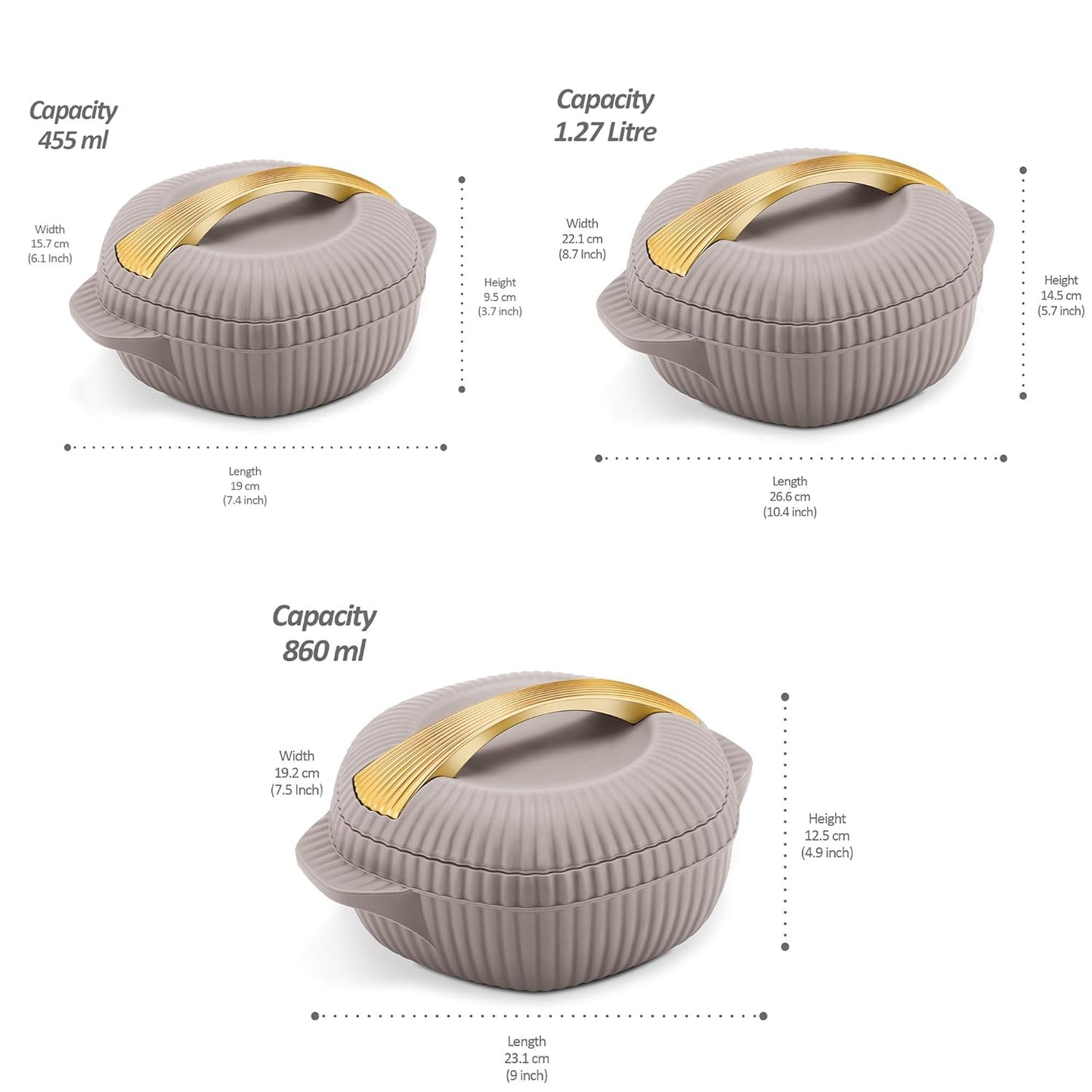 Milton Oyster Casserole Taupe Jr gift set