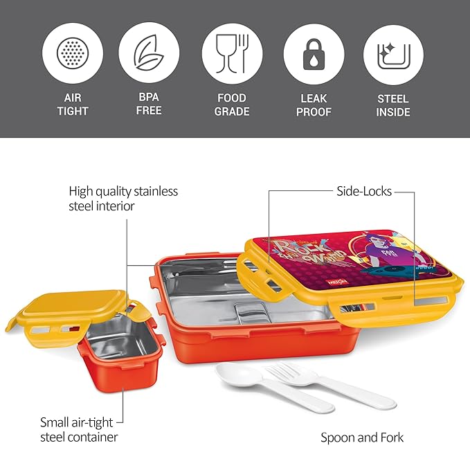 Milton Mini Fun Treat Steel Tiffin Red