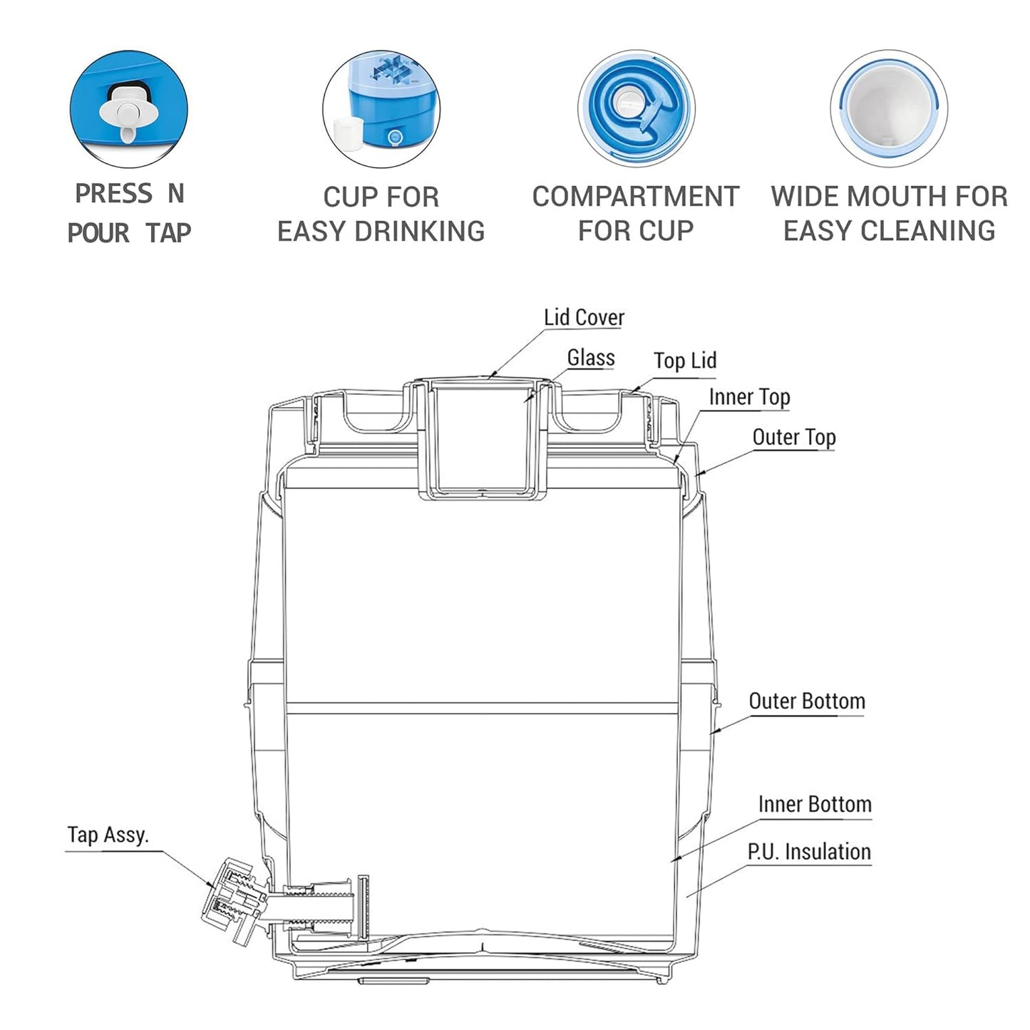 Milton Kool Rover Insulated Water Jug