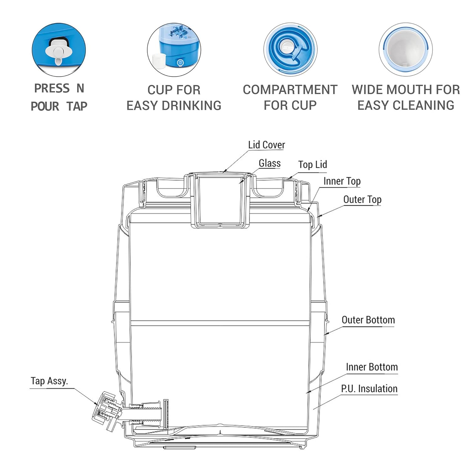 Milton Kool Rover Insulated Water Jug