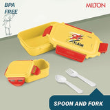 Milton Sherry Plastic Tiffin Yellow 520ML