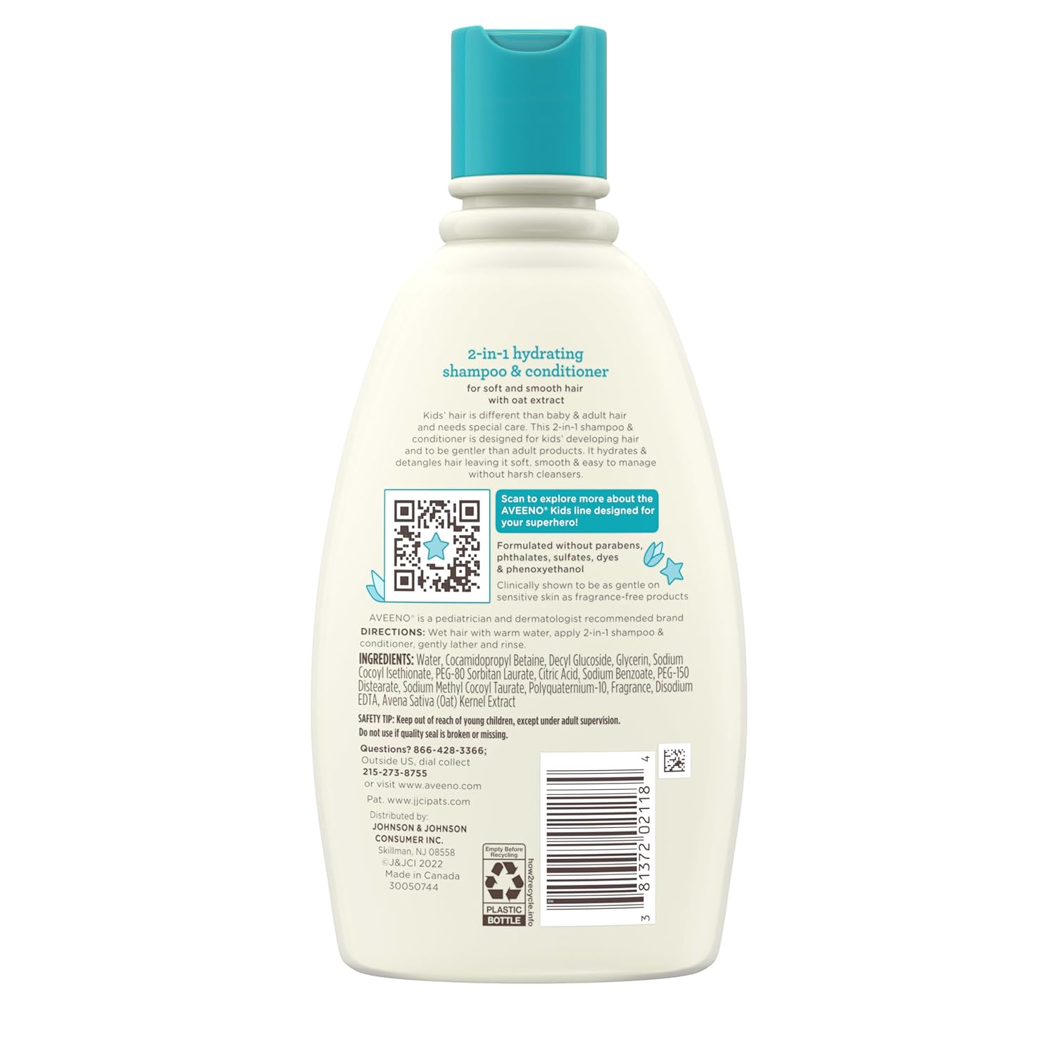 Aveeno Baby Kids 2-In-1 Hydrating Shampoo & Conditioner - 354ML