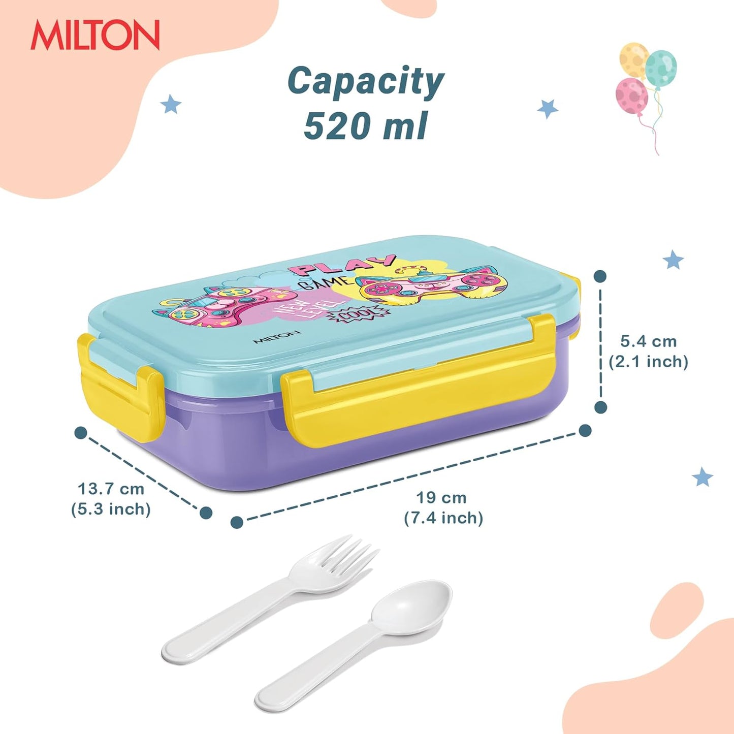 Milton Candy Steel Tiffin Purple 520ML