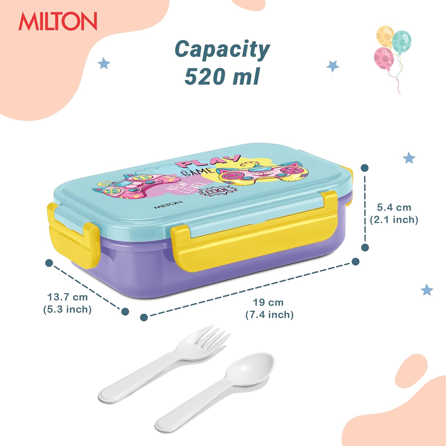 Milton Candy Steel Tiffin Purple 520ML