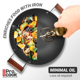 Milton Cast Iron Kadai with Enamel Coating Red