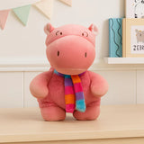 Mirada Hippo with Scarf Toy - Coral – 25cm