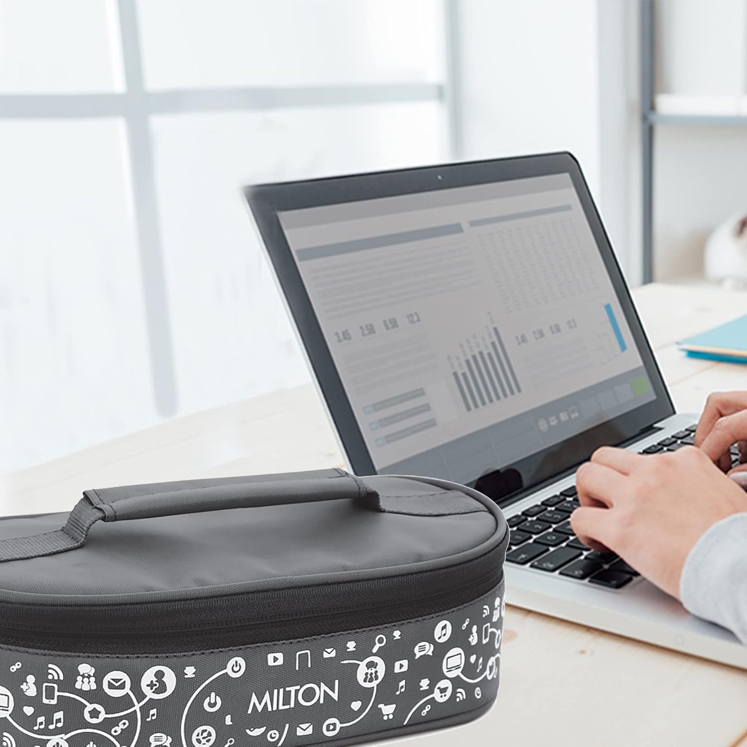 Milton Lifestyle Lunch Tiffin Box Grey