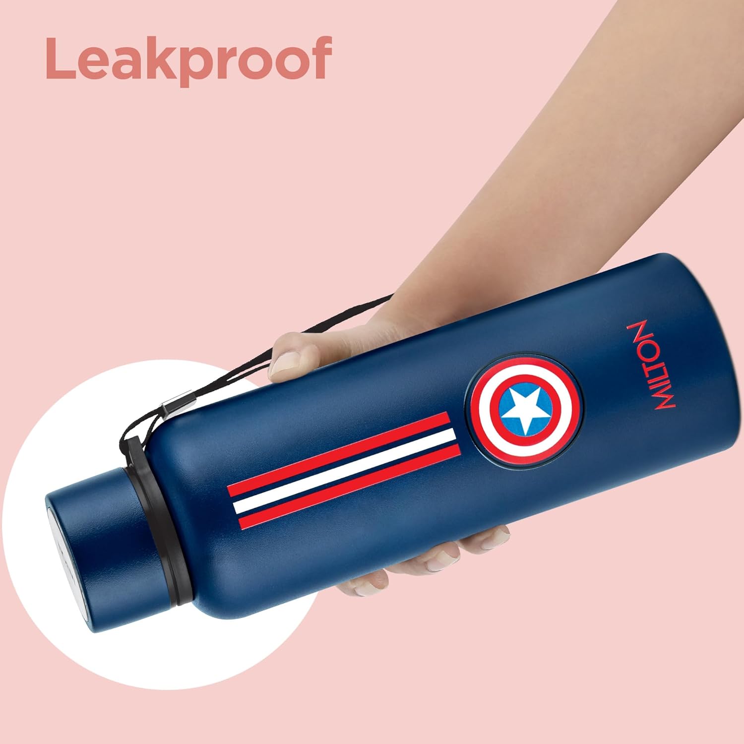 Milton Marvel Captain America Artedge Water Bottle Blue