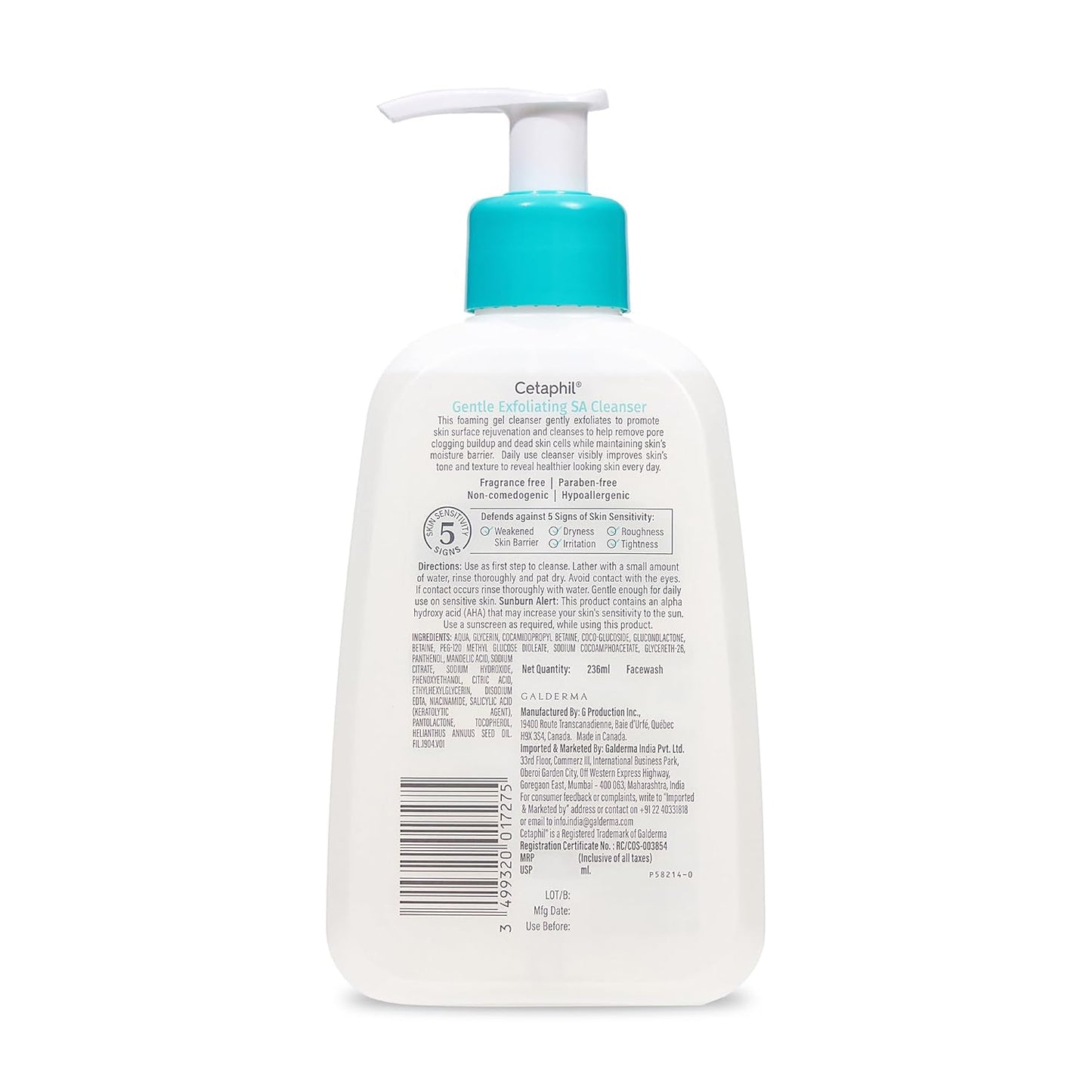 Cetaphil Gentle Exfoliating SA Cleanser 236ML
