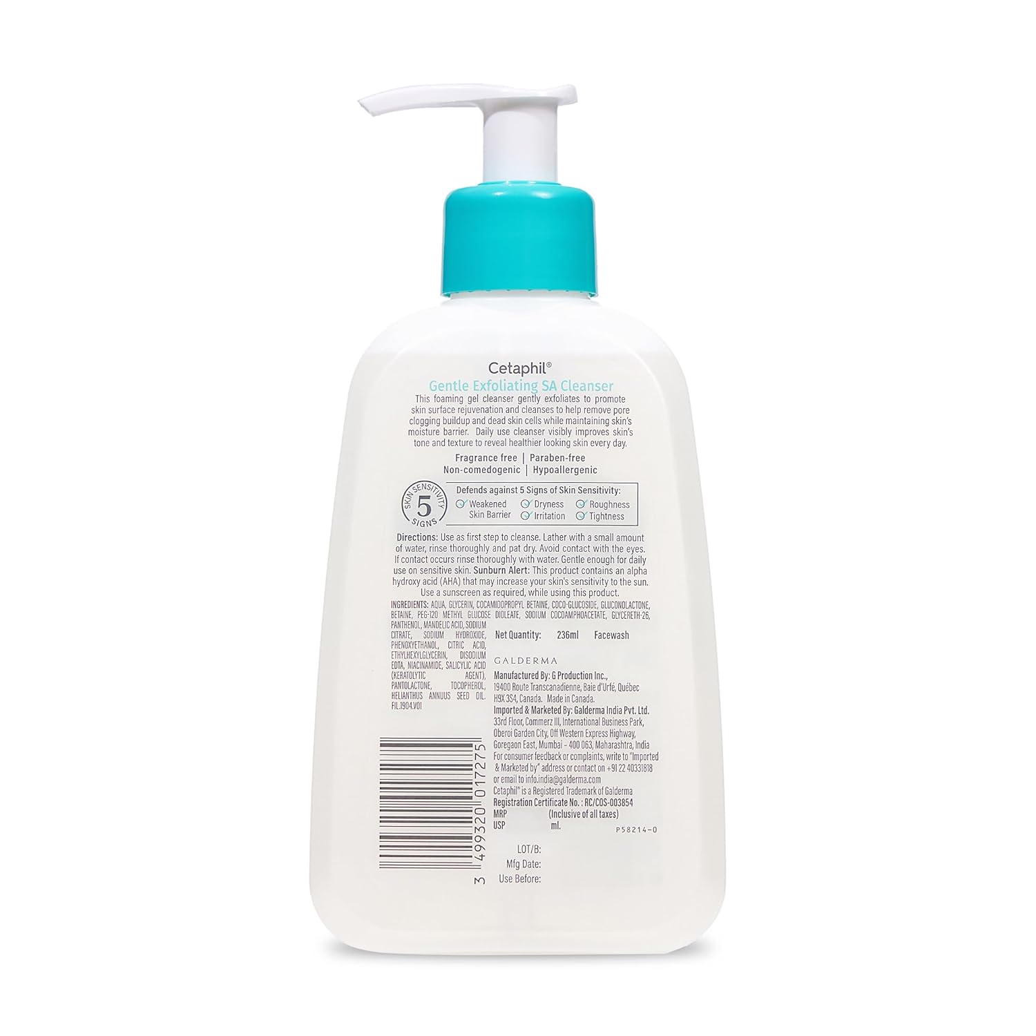 Cetaphil Gentle Exfoliating SA Cleanser 236ML