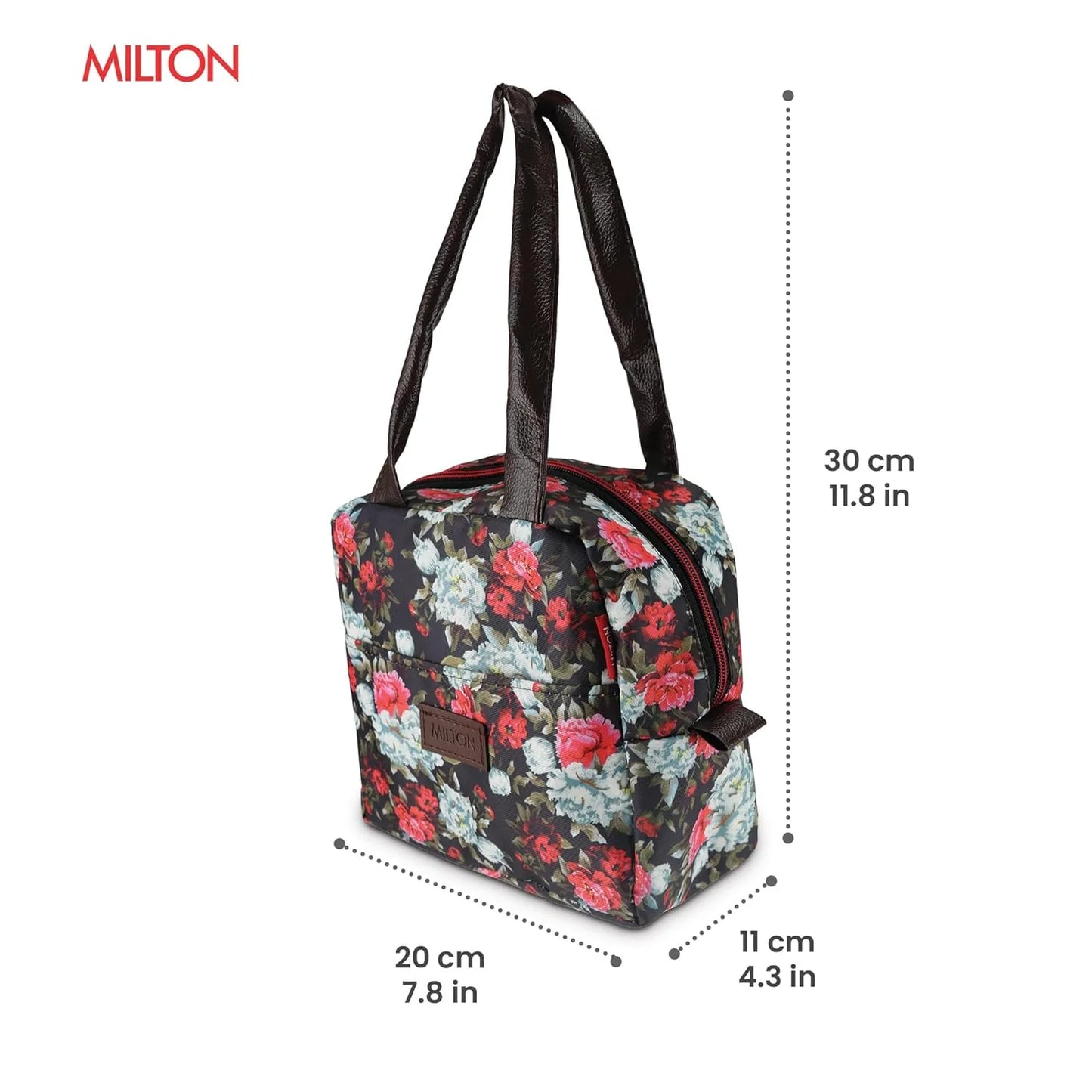 Milton Floral Lunch Bag Black