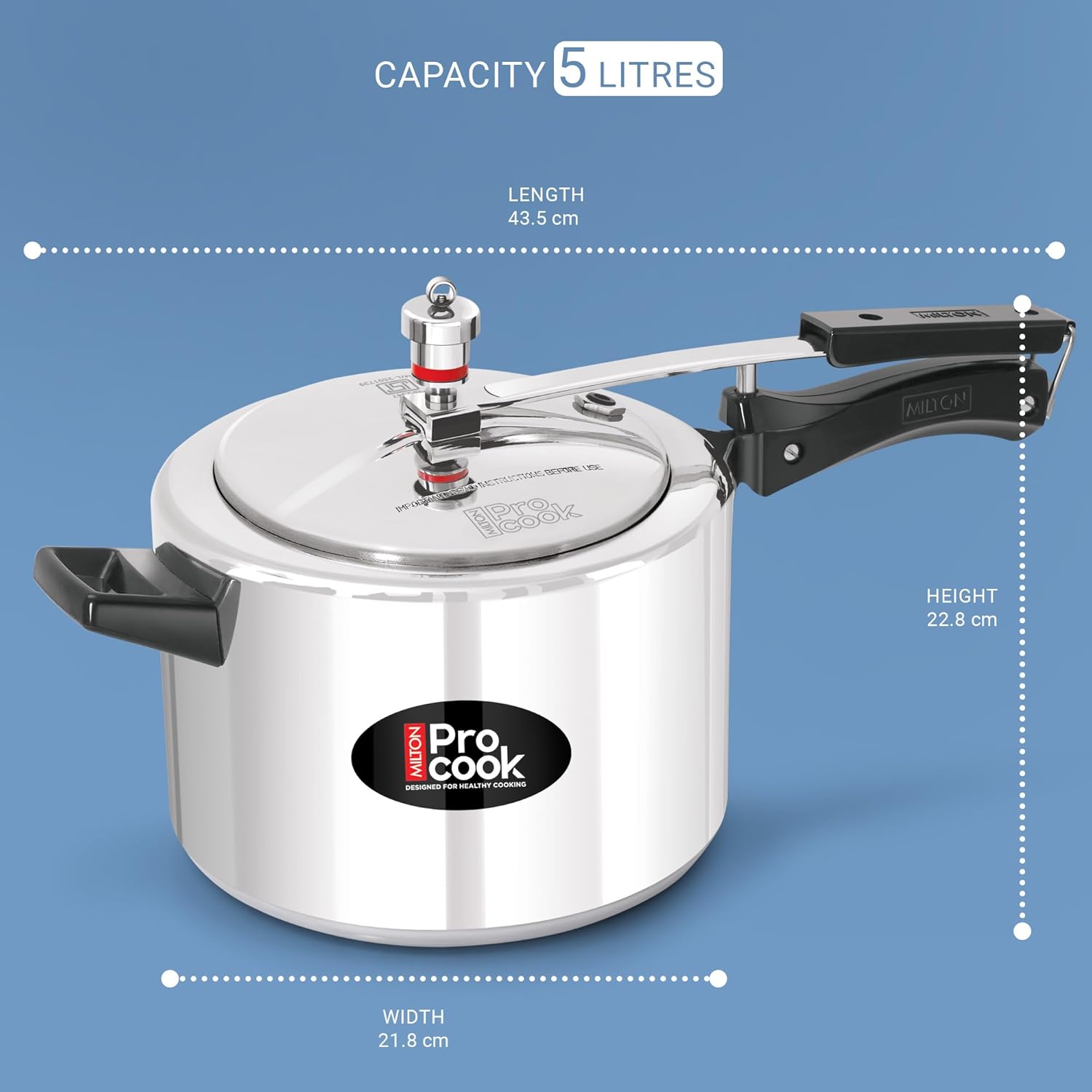 Milton Pressure Cooker Inner Lid Aluminium Induction