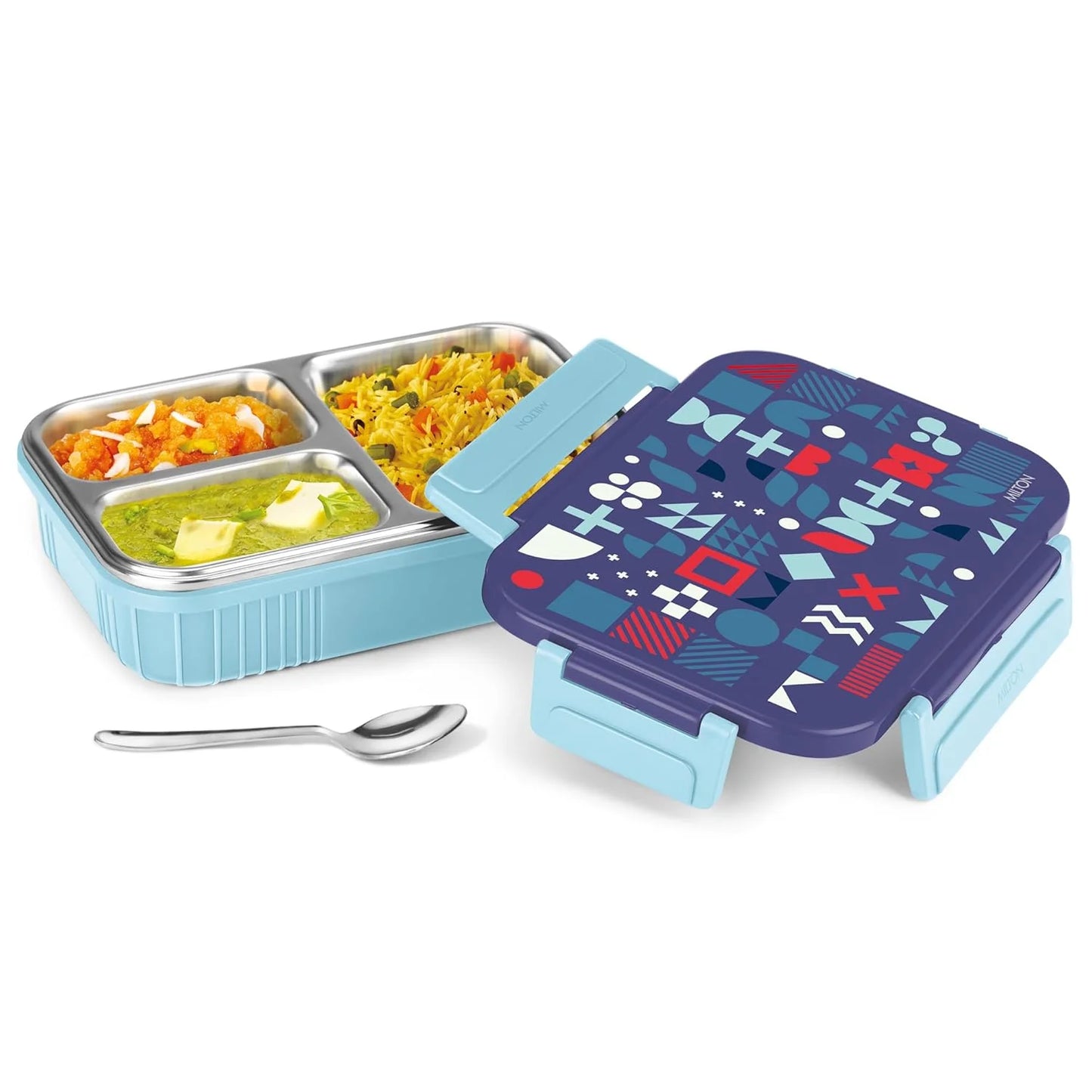 Milton Fun Feast Lunch Box 3 Compartments Dark Blue