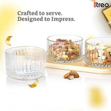 Milton Verti Bowls with Wooden Tray Set of 3pcs