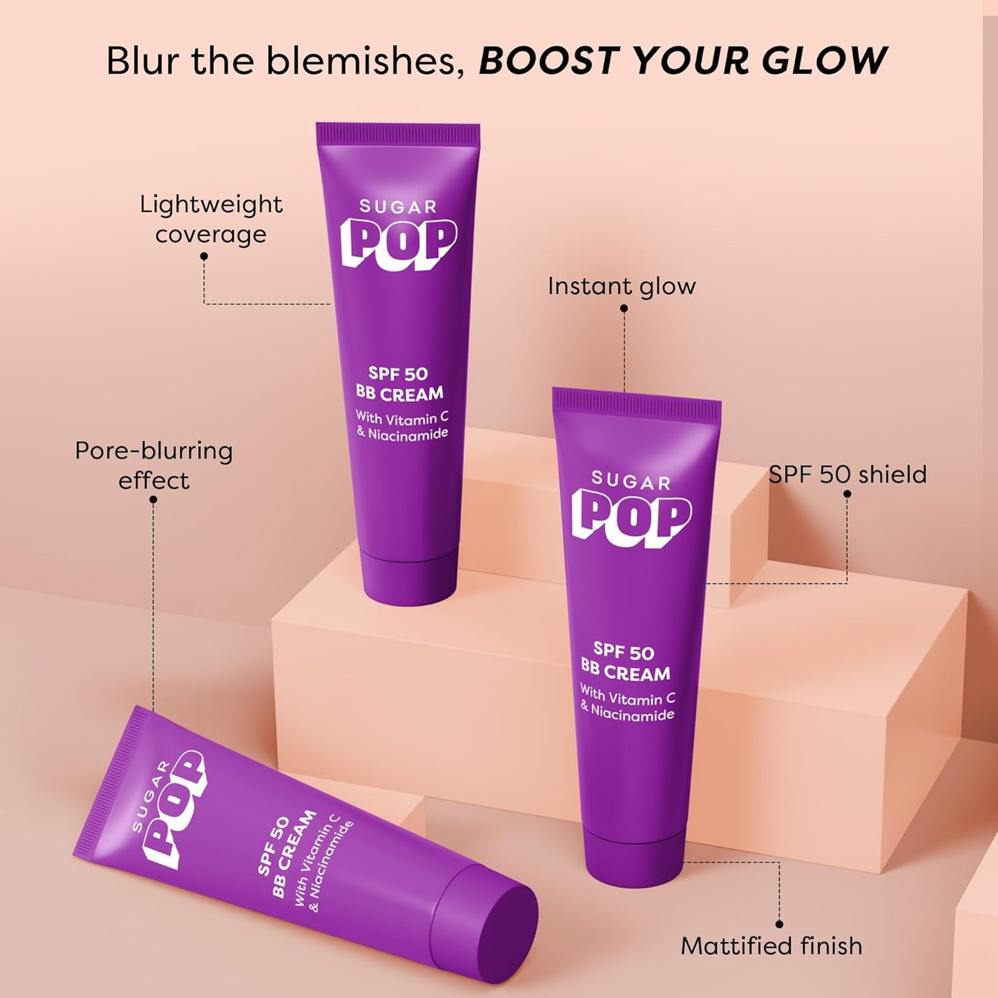 Sugar POP SPF 50 BB Cream with Vitamin C & Niacinamide