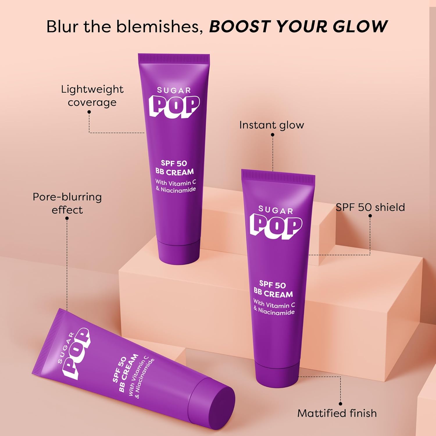 Sugar POP SPF 50 BB Cream with Vitamin C & Niacinamide