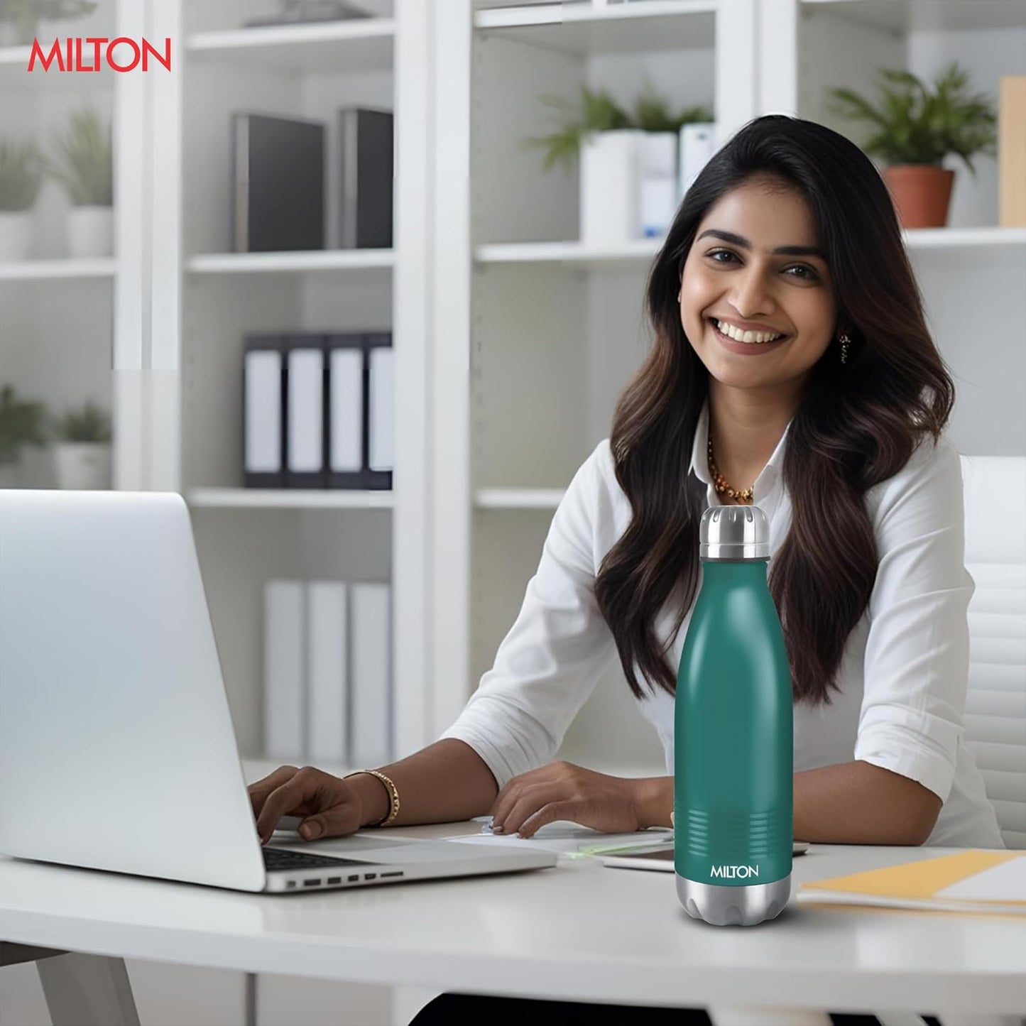 Milton Duo Dlx Water Bottle Green 350ML