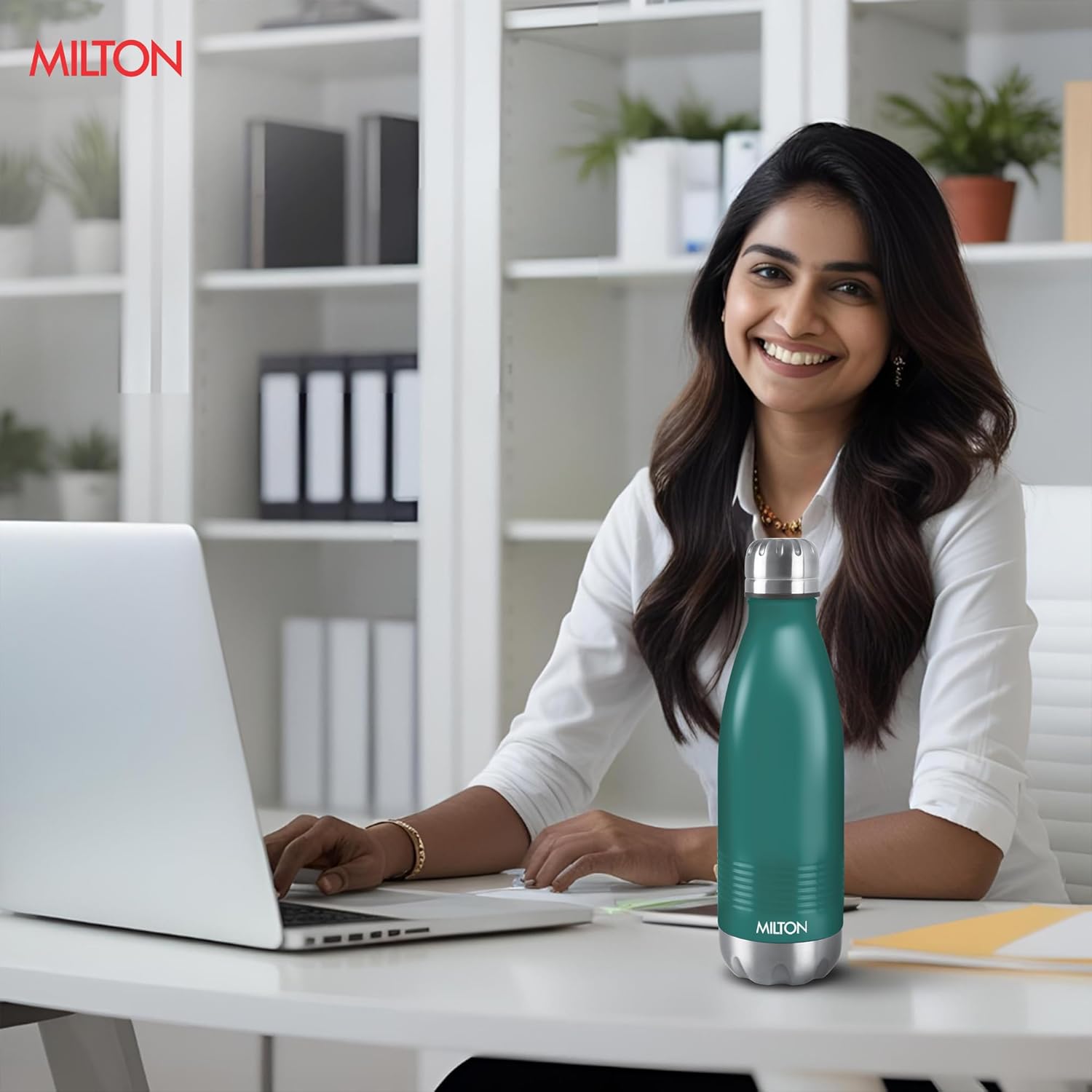 Milton Duo Dlx Water Bottle Green 350ML