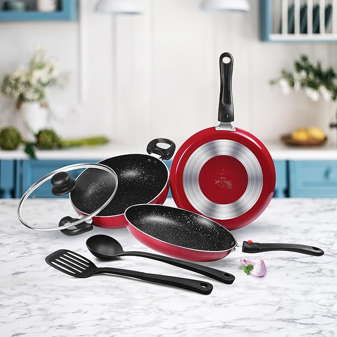 Milton Kitchen Pride Cookware Maroon Set of 5