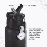 Milton Personalized SipStar Stainless Steel Bottle Black 600ML