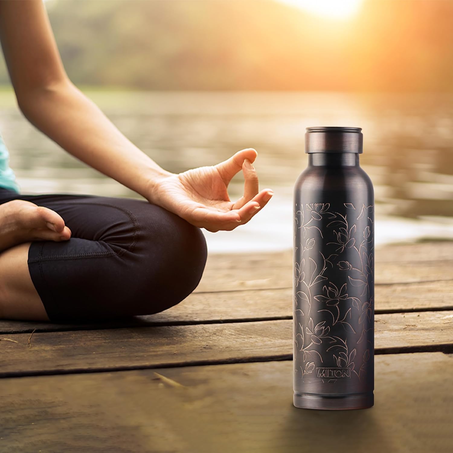 Milton Copper Swasth Design Bottle Black Lotus 940ML