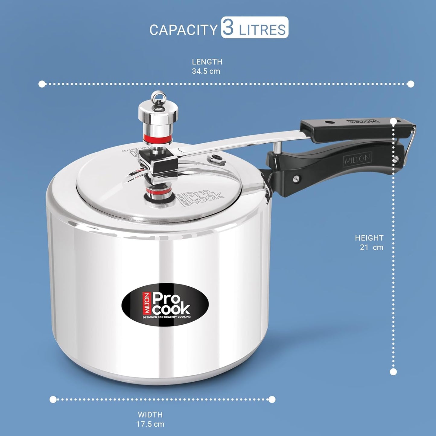 Milton Pressure Cooker Inner Lid Aluminium Induction