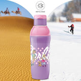 Milton  Steel Barbie Kids Sipper Bottle Purple 600ML