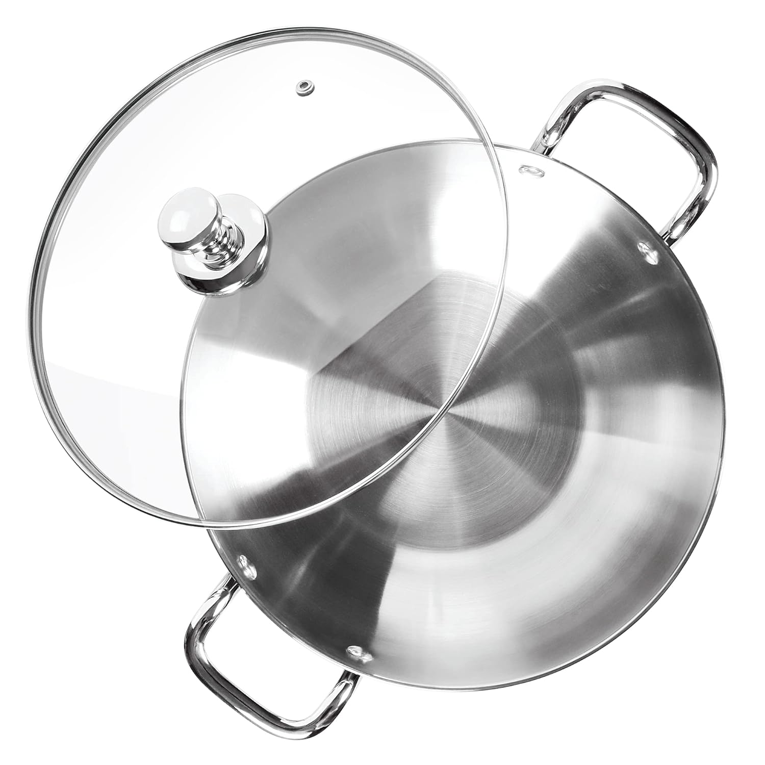 Milton Stainless Steel Kadhai with Glass Lid