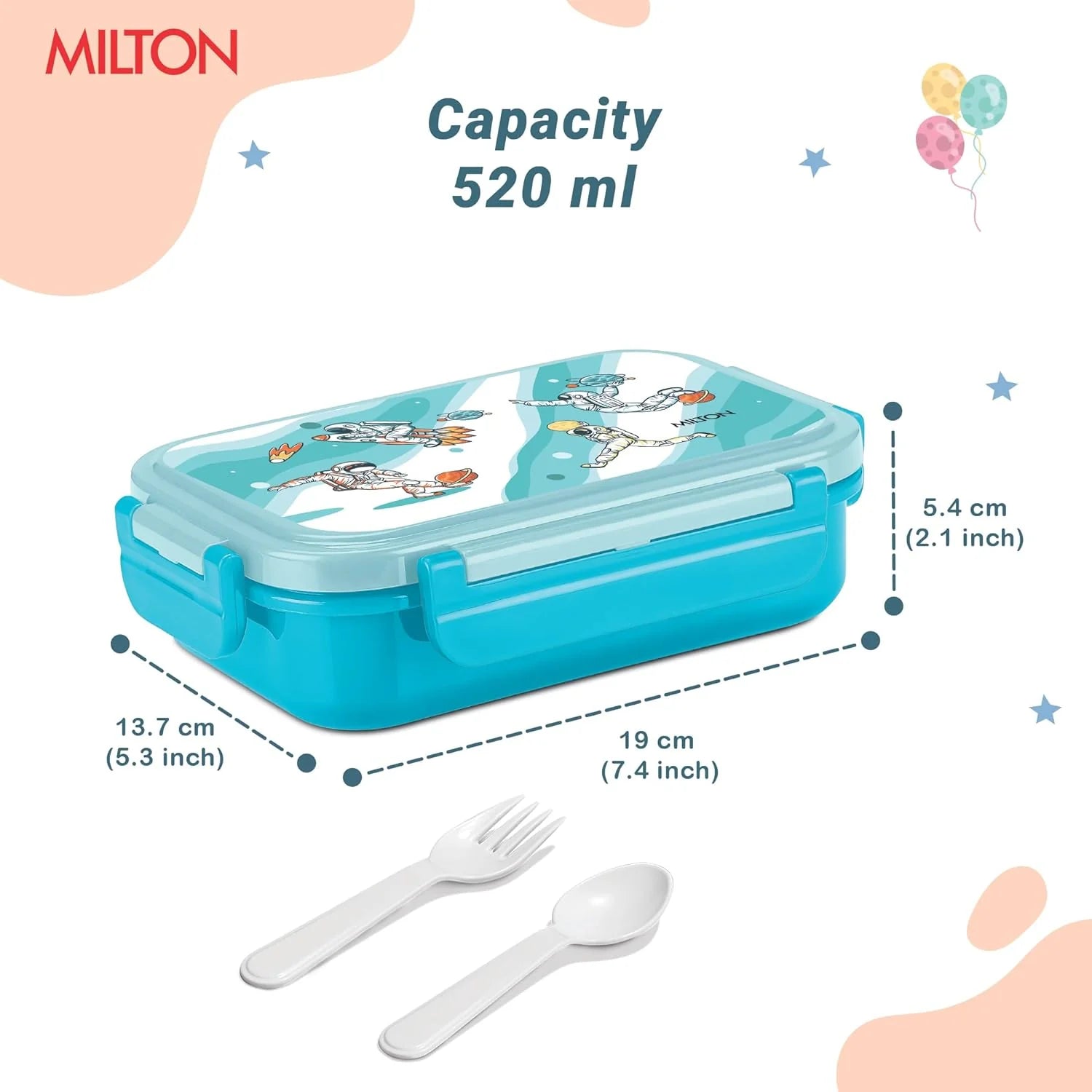 Milton Candy Steel Tiffin Sky Blue 520ML
