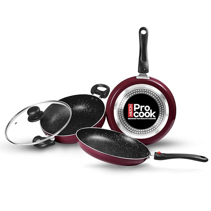Milton Kitchen Jewel Plus Cookware Set 3  Peach