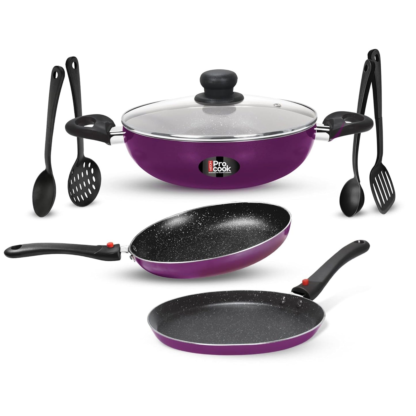 Milton Kitchen Jewel Plus Cookware Set  Purple 5 Pcs