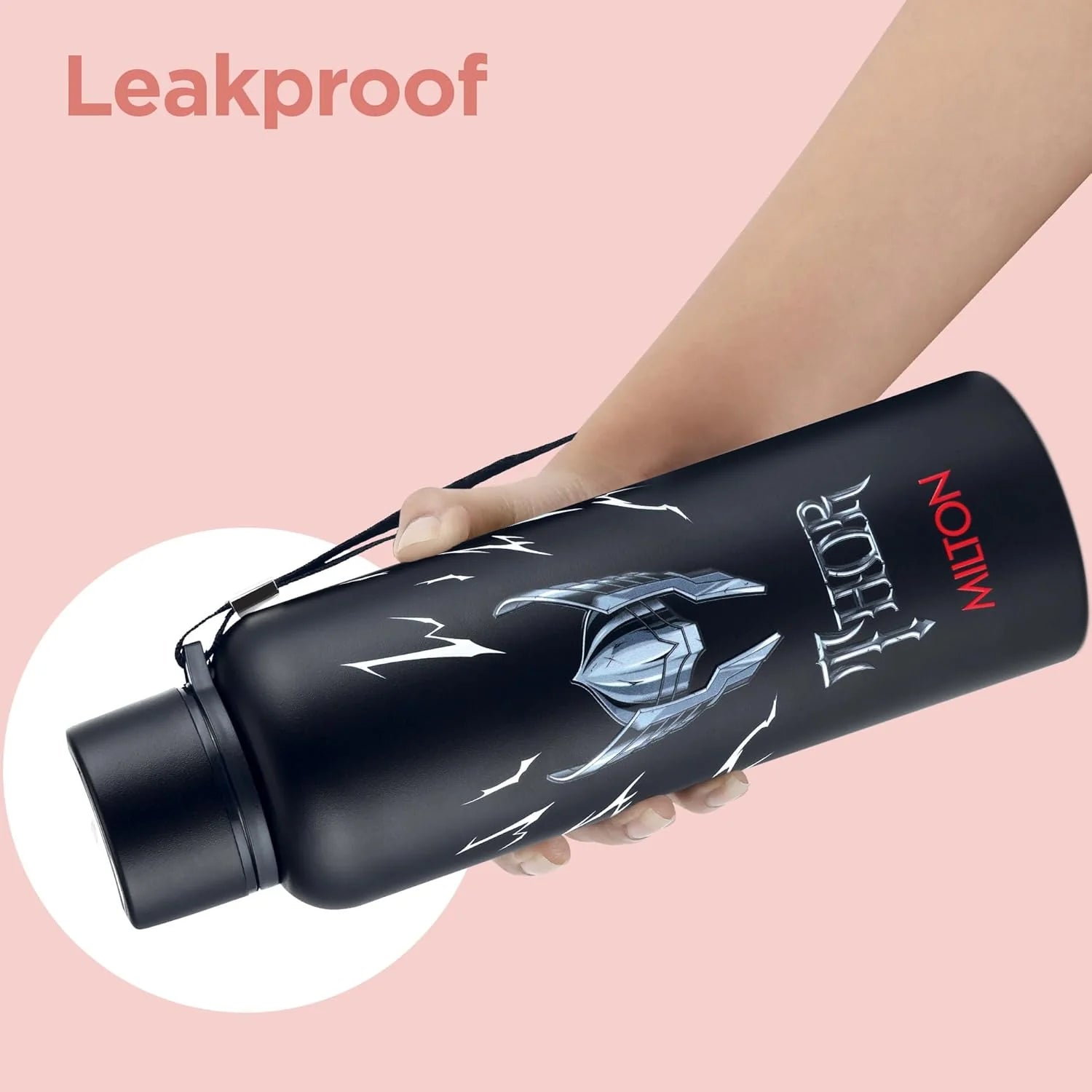 Milton Marvel Thor Artedge Water Bottle Black 1000ML