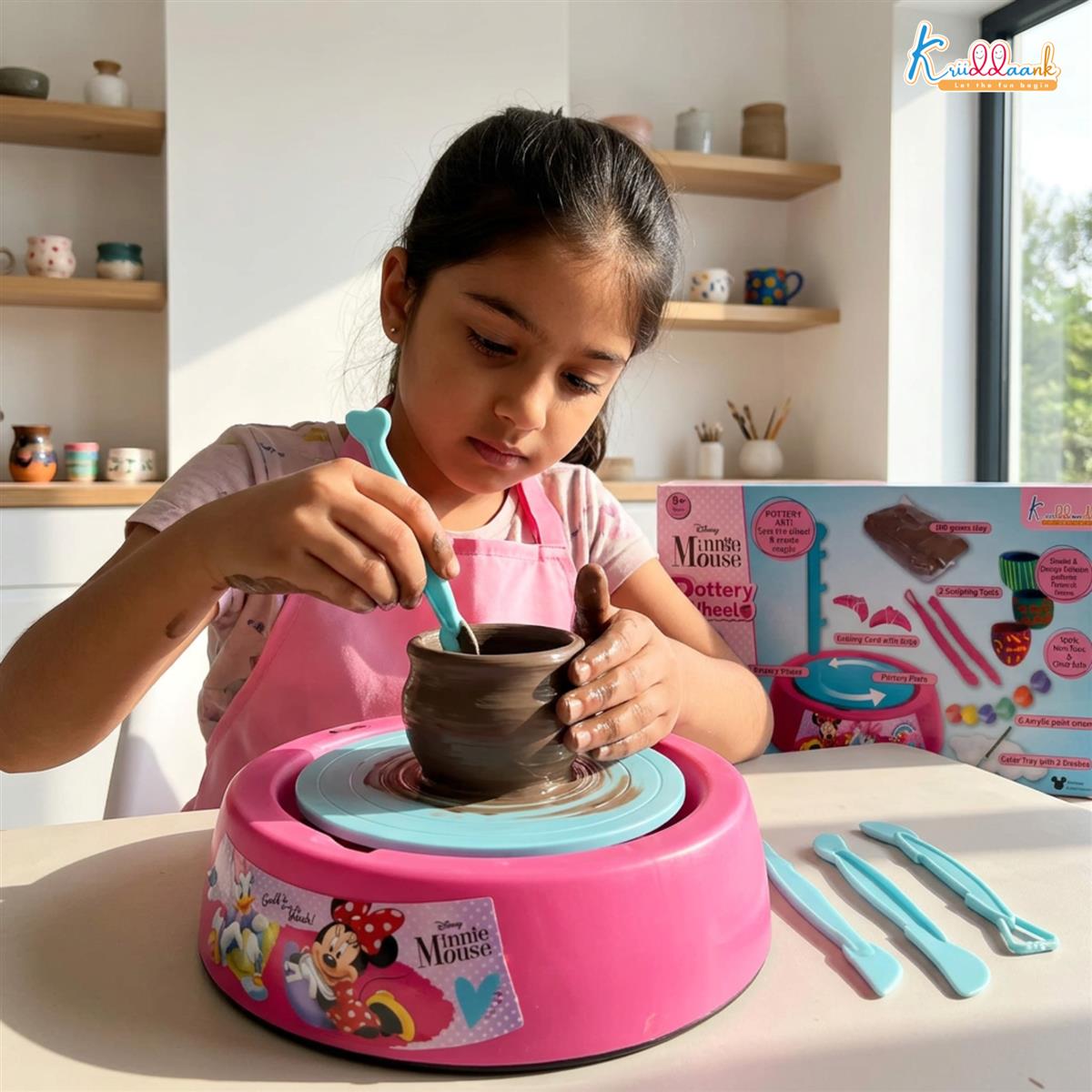 Kriiddaank Minnie Pottery Wheel Modeling Set for Kids
