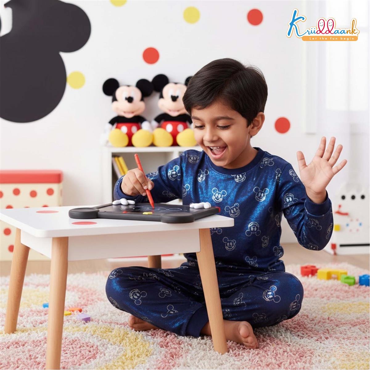 Kriiddaank Mickey Disney LCD Writing Magic Tablet 9 Inch, Red