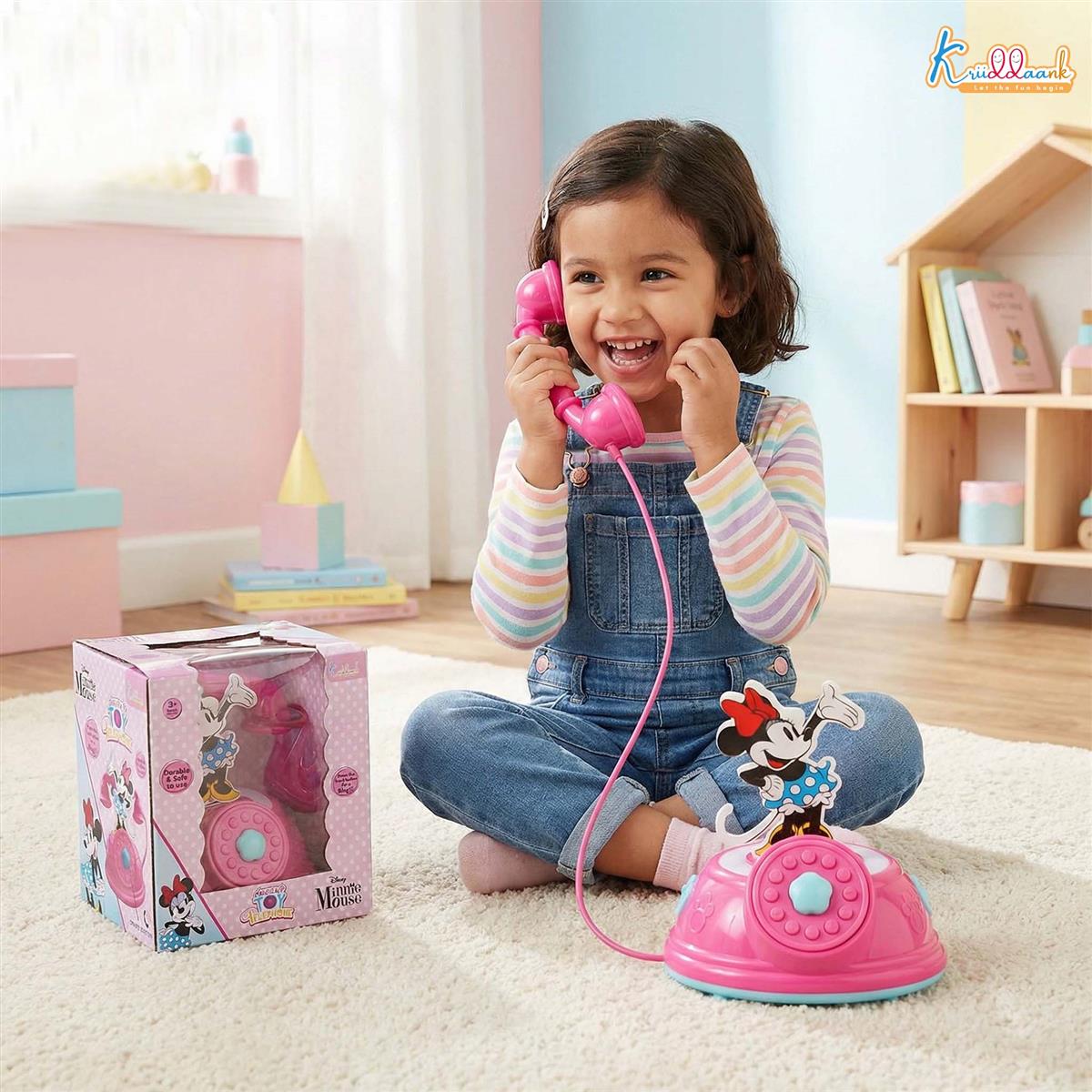 Kriiddaank Minnie Talking Telephone Toy for Kids  Pink
