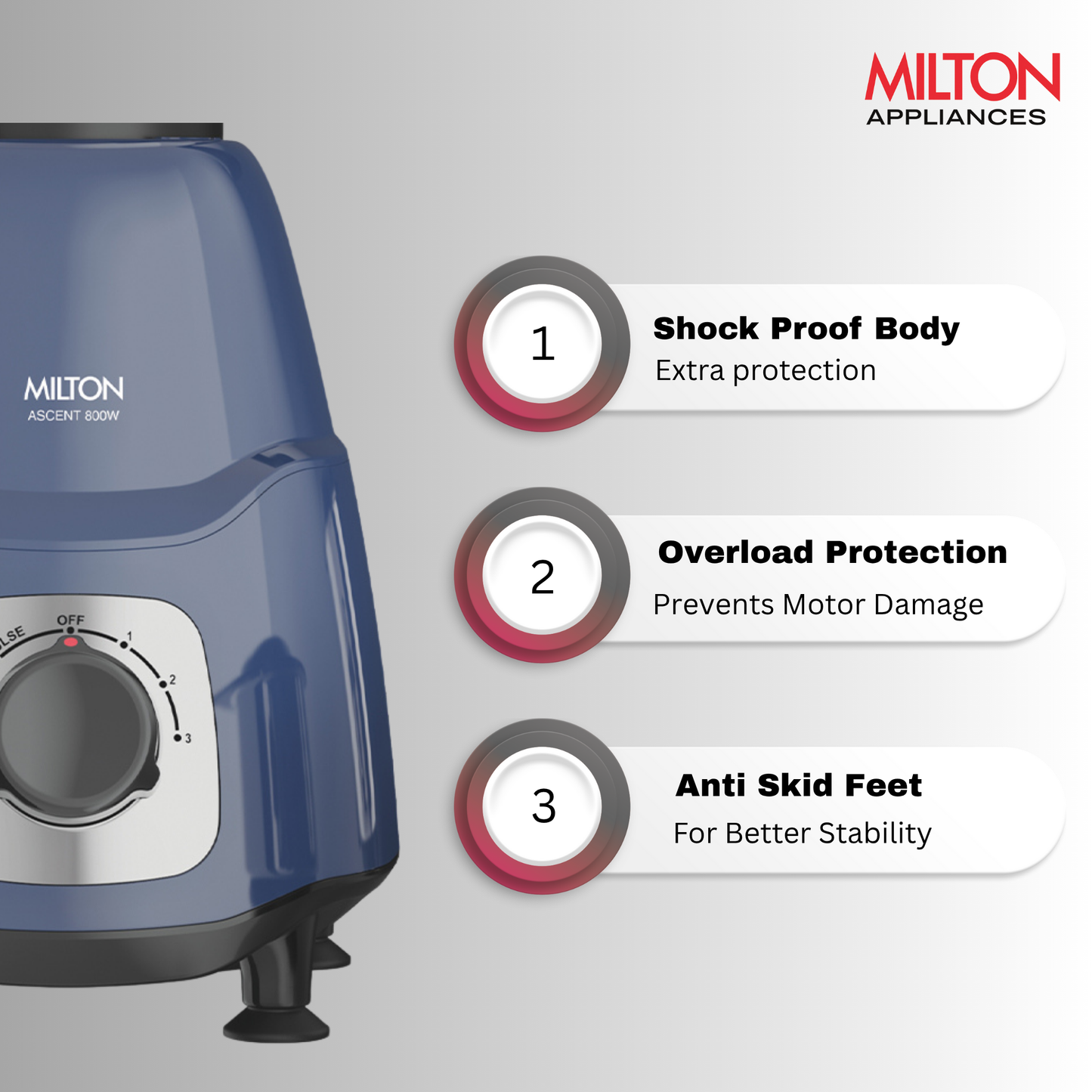 Milton Ascent Mixer Grinder 4 JAR