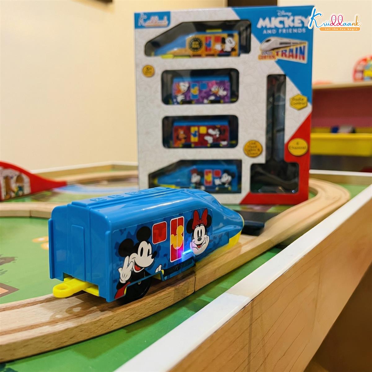Kriiddaank Mickey Theme Remote Control Train Toy for Kids
