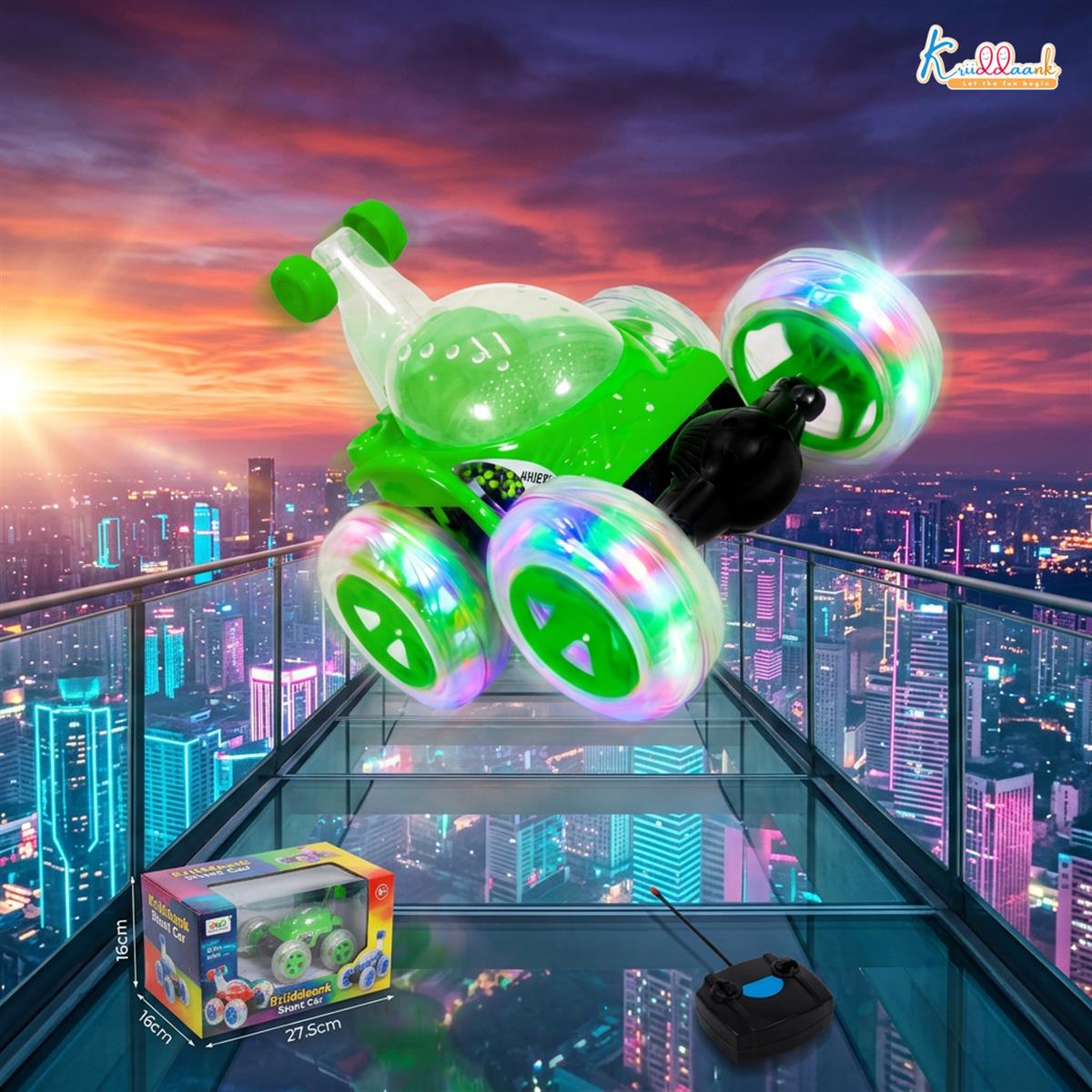 Kriiddaank Double-Sided RC Stunt Car - 360Â° Spin High