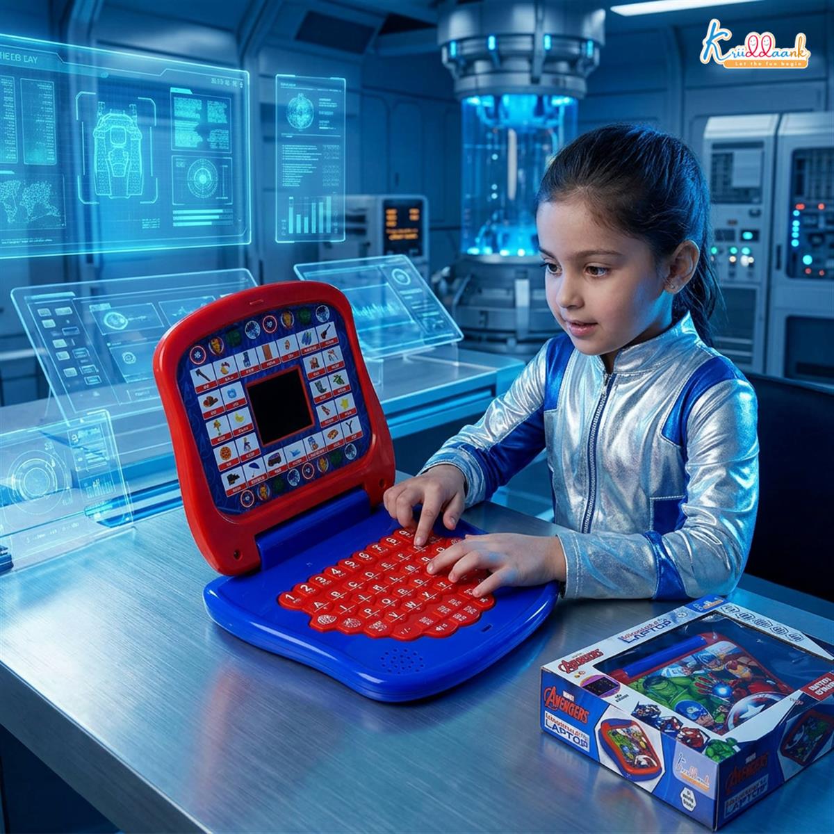 Kriiddaank Marvel Avengers Theme Educational Laptop for Kids