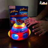 Kriiddaank Dizzy Glow Top - Spiderman Musical Spinning Toy with Vibrant Flashing Lights